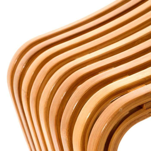 Stool in lacquered bamboo slats