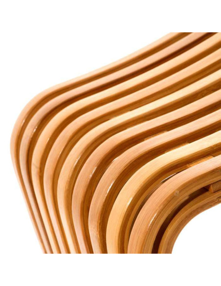 Stool in lacquered bamboo slats
