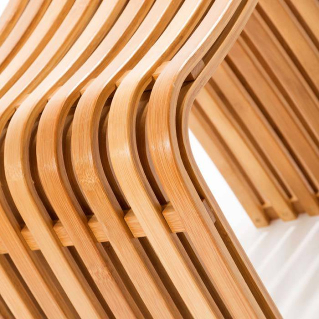 Stool in lacquered bamboo slats