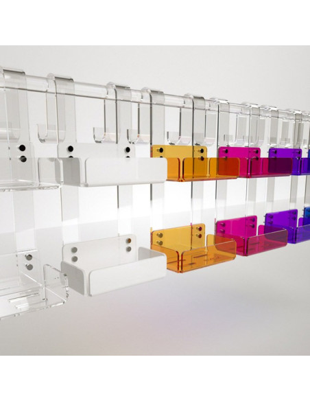 Mensola doppia per doccia in Plexiglass colorato