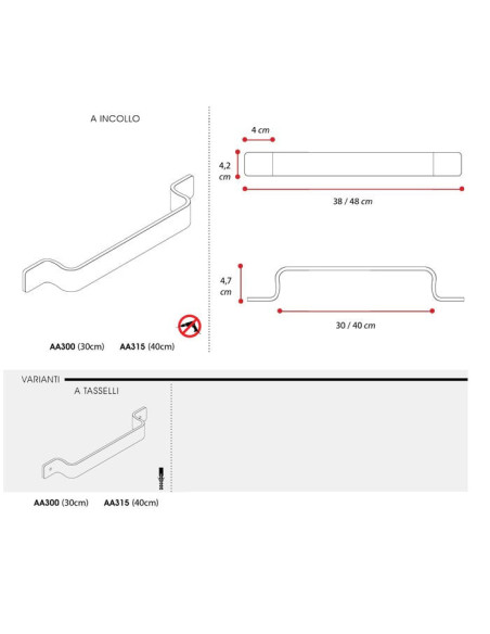 Porta asciugamano in Plexiglass