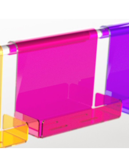 Mensola box doccia in Plexiglass colorato | 7 colori disponibili