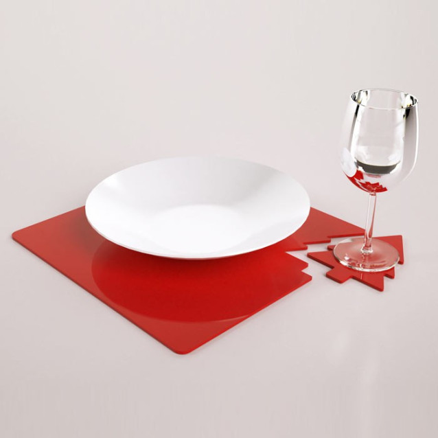 Tovaglietta con sottobicchiere Noel | PPMA colorato | X Mas collection