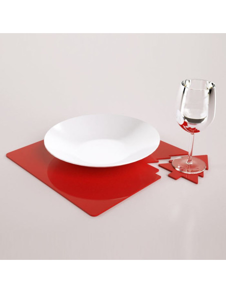Tovaglietta con sottobicchiere Noel | PPMA colorato | X Mas collection