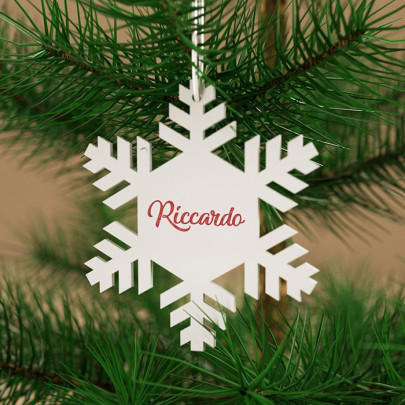 Portachiavi o pallina Fiocco di Neve | PPMA colorato | X Mas collection