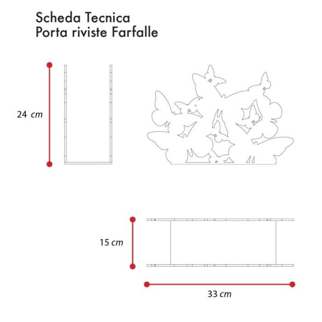 Porta riviste Farfalle | PPMA | Petrozzi