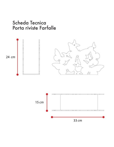 Porta riviste Farfalle | PPMA | Petrozzi