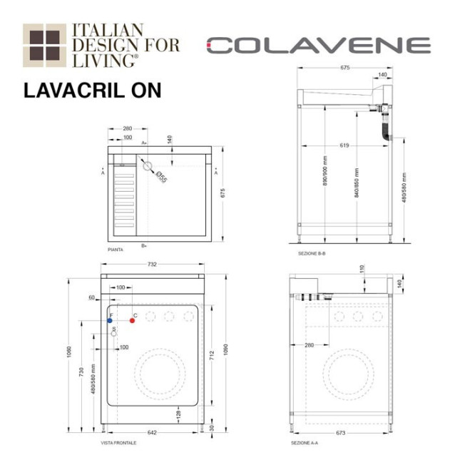 Mobile per lavanderia in ABS | Lavacril | Colavene