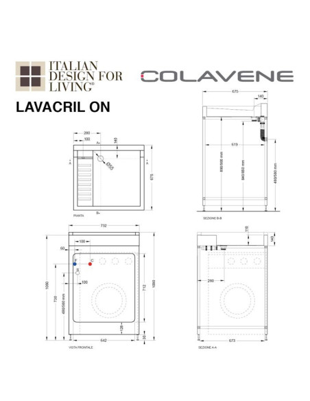 Mobile per lavanderia in ABS | Lavacril | Colavene