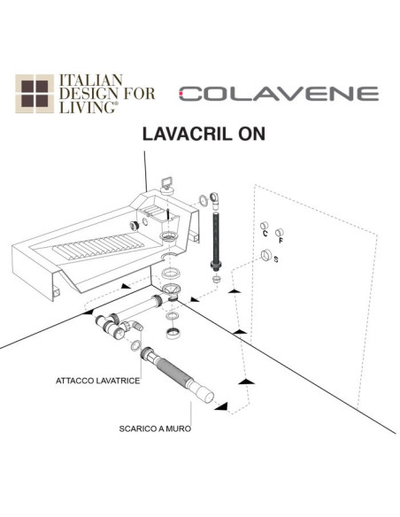 Mobile per lavatrice | Lavacril on | Colavene