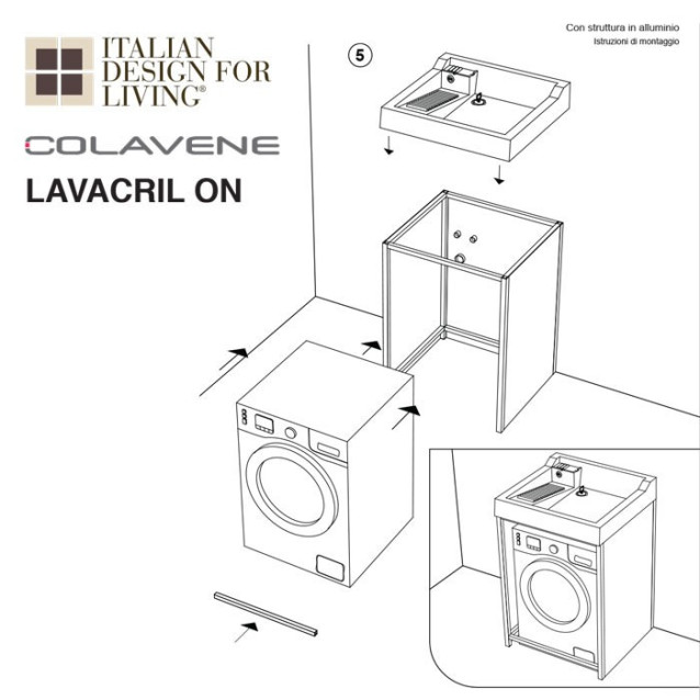 Mobile per lavatrice | Lavacril on | Colavene