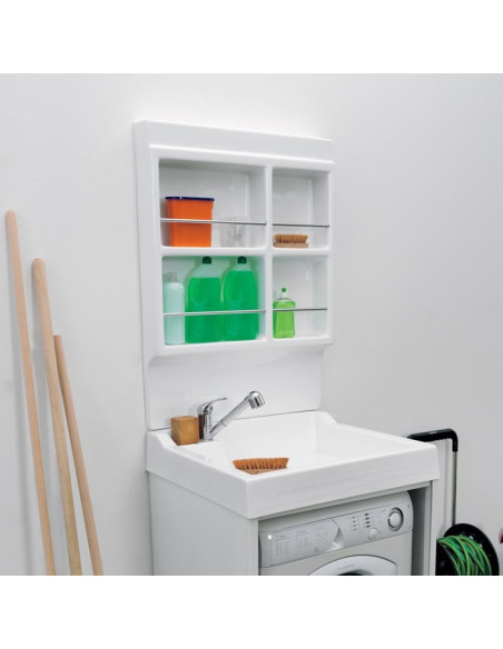 Pensile portaoggetti in acrilico | Dimensioni: 72x11x100h cm | Lavacril on | Colavene